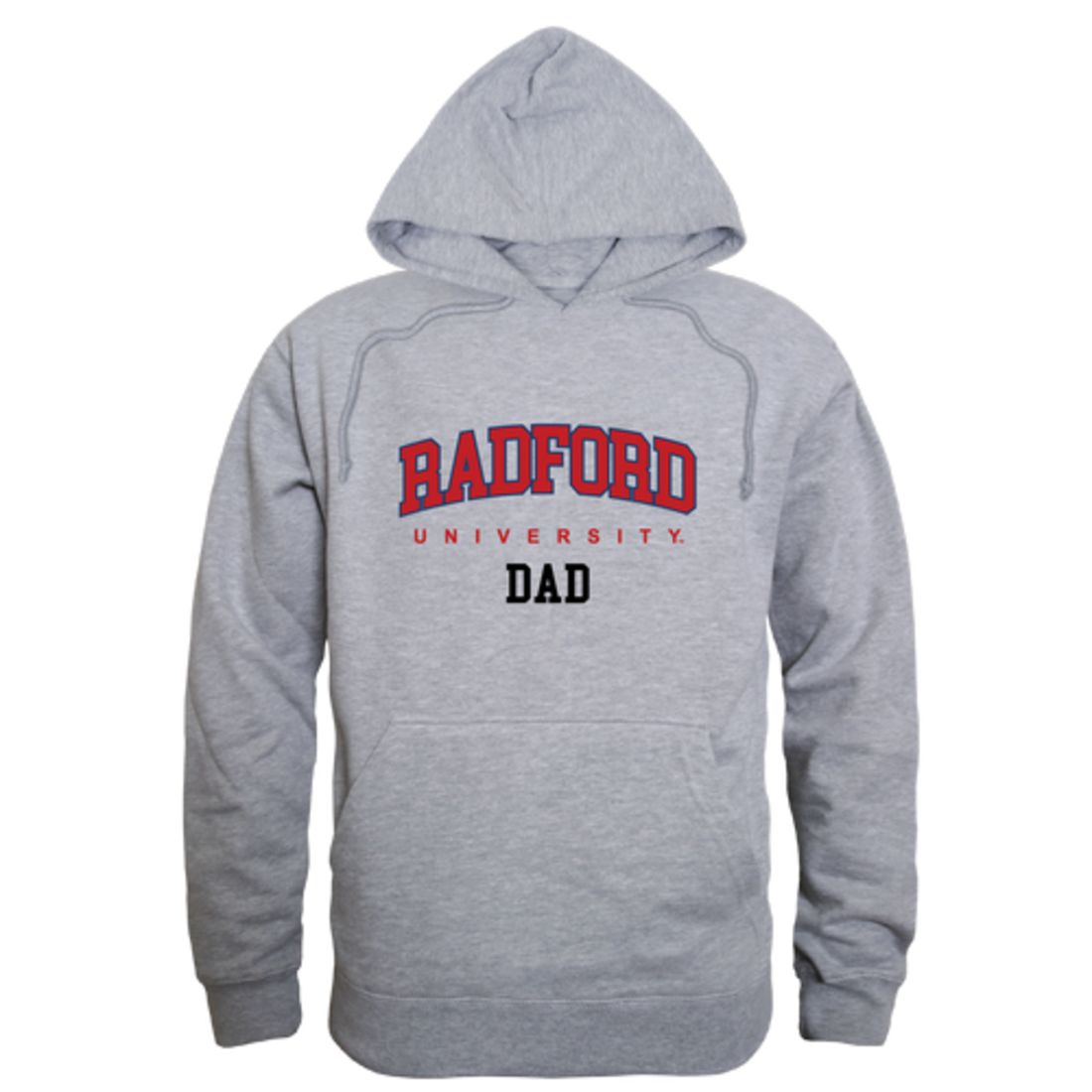 Radford University Highlanders Dad Fleece Hoodie Sweatshirts Heather Grey-Campus-Wardrobe
