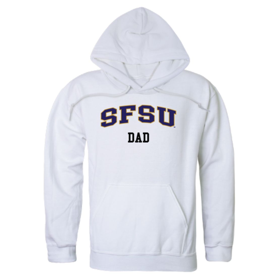 SFSU San Francisco State University Gators Dad Fleece Hoodie Sweatshirts Heather Charcoal-Campus-Wardrobe