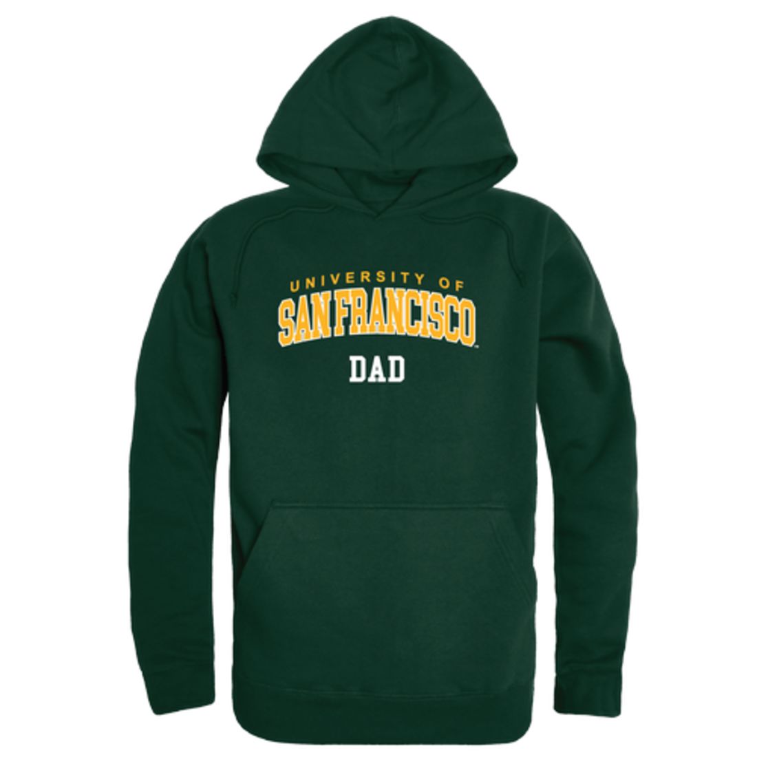 USFCA University of San Francisco Dons Dad Fleece Hoodie Sweatshirts Forest-Campus-Wardrobe