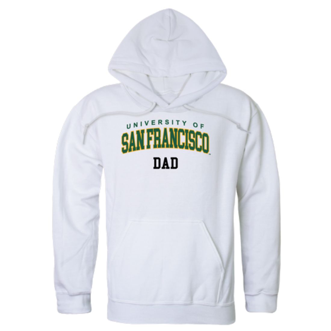 USFCA University of San Francisco Dons Dad Fleece Hoodie Sweatshirts Forest-Campus-Wardrobe