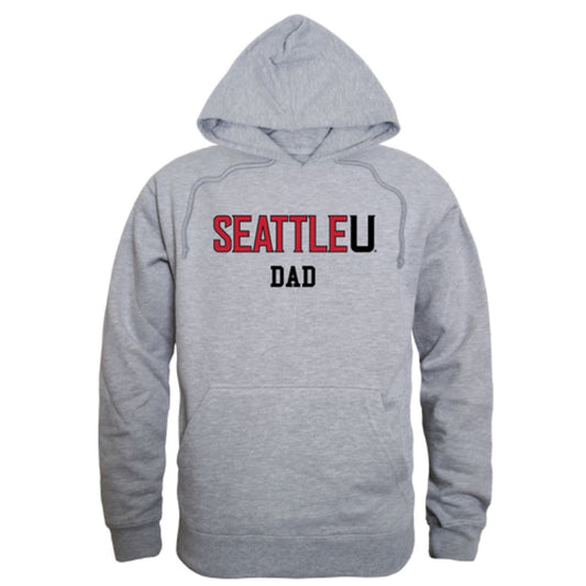 Seattle University Redhawks Dad Fleece Hoodie Sweatshirts Heather Grey-Campus-Wardrobe