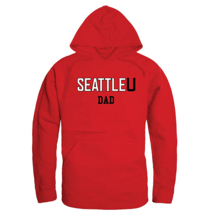 Seattle University Redhawks Dad Fleece Hoodie Sweatshirts Heather Grey-Campus-Wardrobe