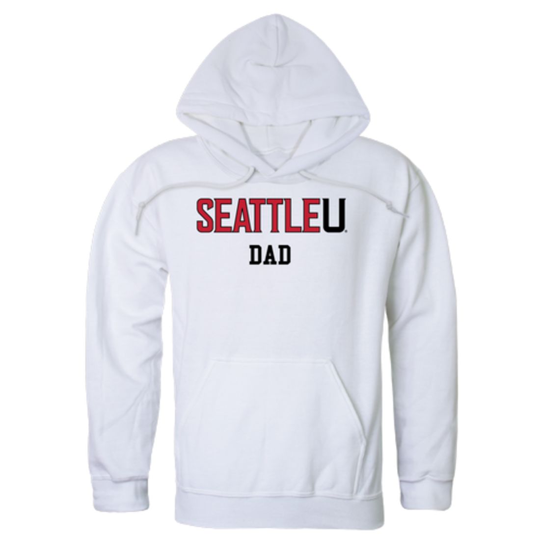Seattle University Redhawks Dad Fleece Hoodie Sweatshirts Heather Grey-Campus-Wardrobe