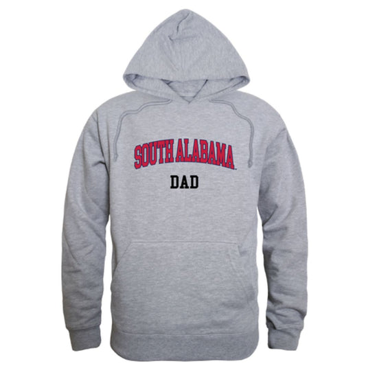 University of South Alabama Jaguars Dad Fleece Hoodie Sweatshirts Heather Grey-Campus-Wardrobe