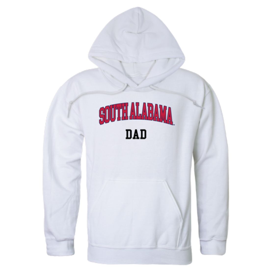 University of South Alabama Jaguars Dad Fleece Hoodie Sweatshirts Heather Grey-Campus-Wardrobe