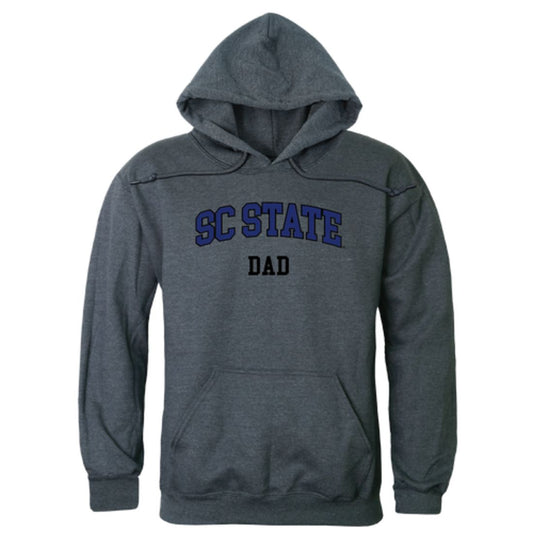 South Carolina State University Bulldogs Dad Fleece Hoodie Sweatshirts Heather Charcoal-Campus-Wardrobe