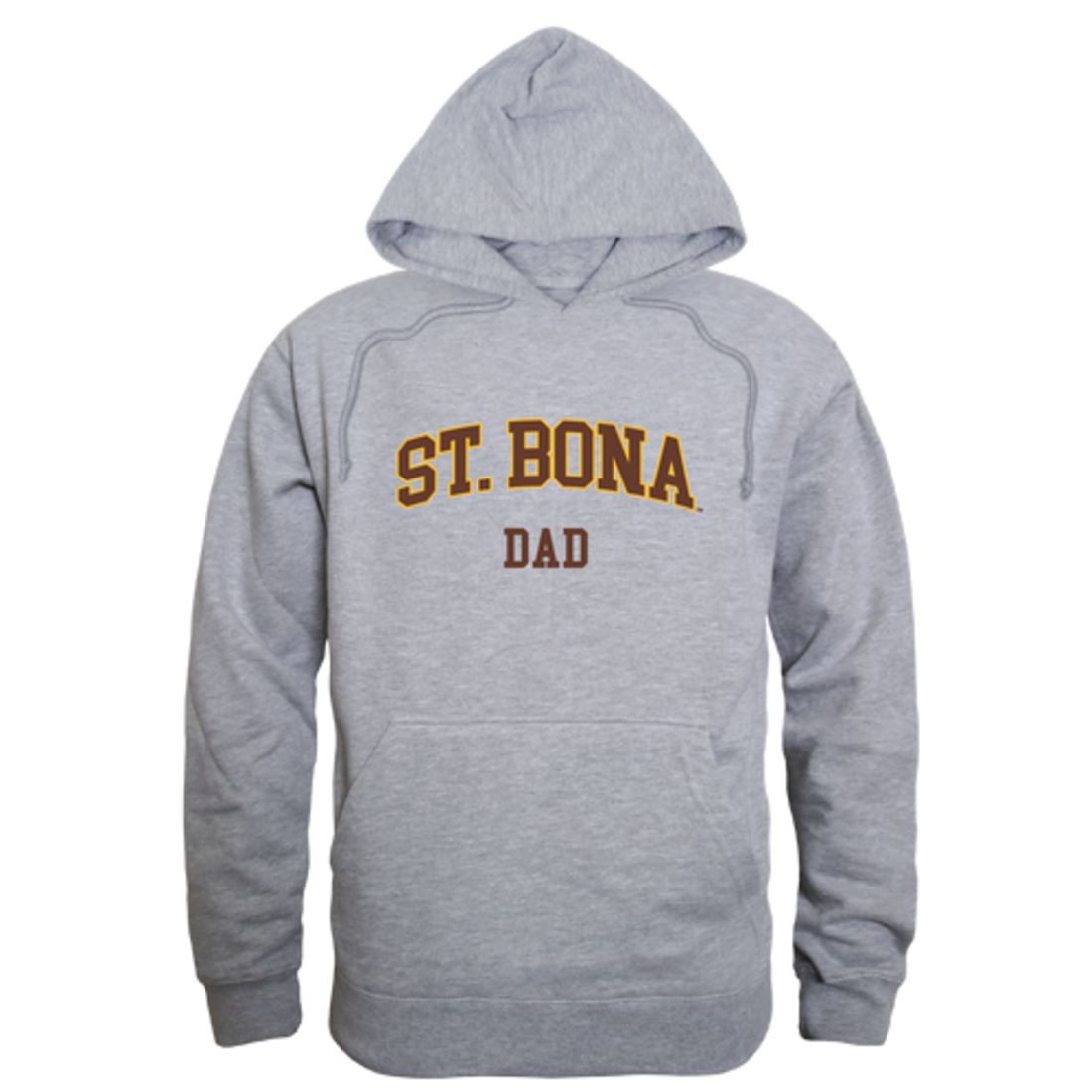 SBU St. Bonaventure University Bonnies Dad Fleece Hoodie Sweatshirts Heather Charcoal-Campus-Wardrobe