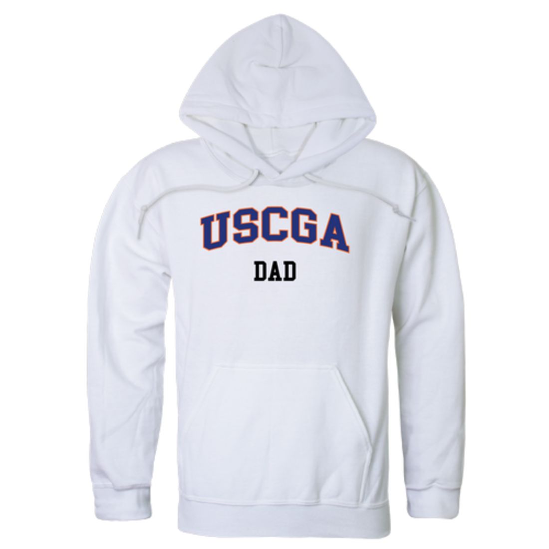 USCGA United States Coast Guard Academy Bears Dad Fleece Hoodie Sweatshirts Heather Grey-Campus-Wardrobe