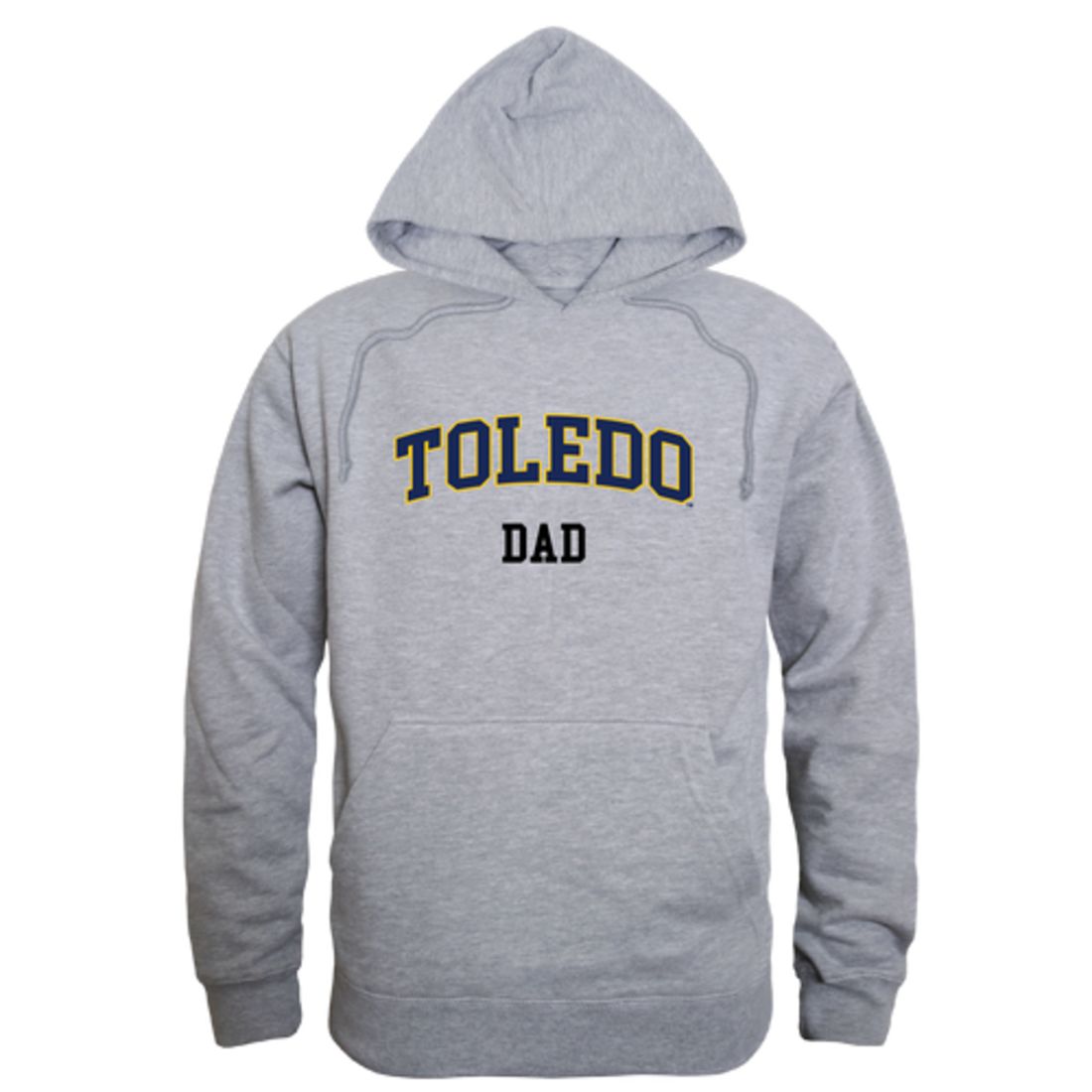 University of Toledo Rockets Dad Fleece Hoodie Sweatshirts Heather Grey-Campus-Wardrobe