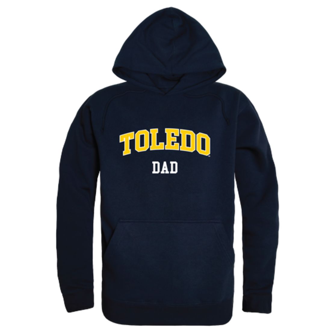 University of Toledo Rockets Dad Fleece Hoodie Sweatshirts Heather Grey-Campus-Wardrobe