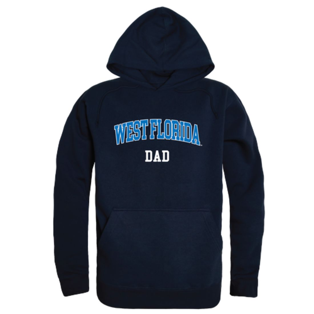 UWF University of West Florida Argonauts Dad Fleece Hoodie Sweatshirts Heather Grey-Campus-Wardrobe