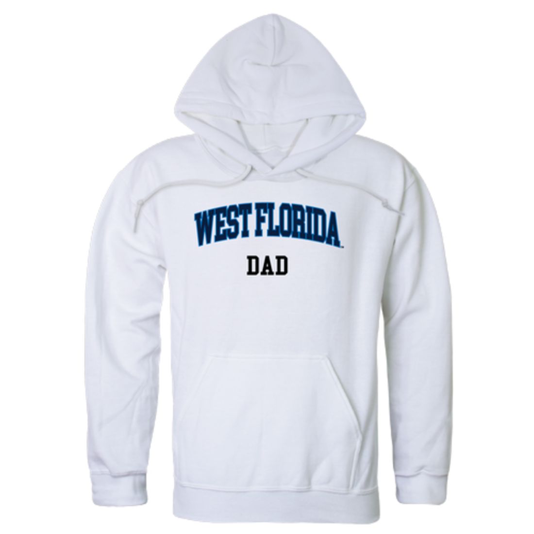 UWF University of West Florida Argonauts Dad Fleece Hoodie Sweatshirts Heather Grey-Campus-Wardrobe