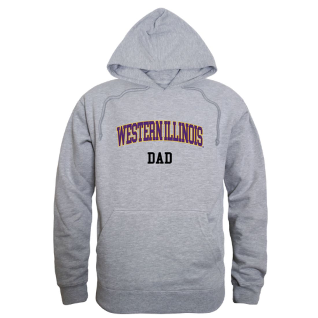 WIU Western Illinois University Leathernecks Dad Fleece Hoodie Sweatshirts Heather Charcoal-Campus-Wardrobe