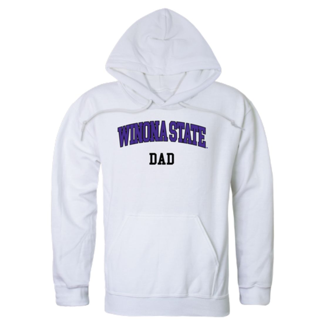 Winona State University Warriors Dad Fleece Hoodie Sweatshirts Heather Charcoal-Campus-Wardrobe