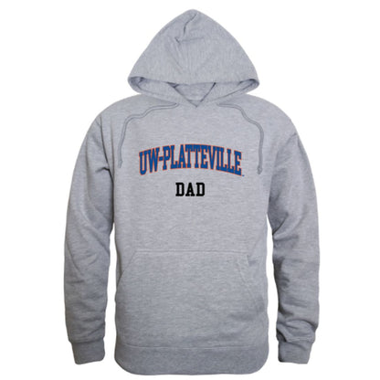 UW University of Wisconsin Platteville Pioneers Dad Fleece Hoodie Sweatshirts Heather Grey-Campus-Wardrobe