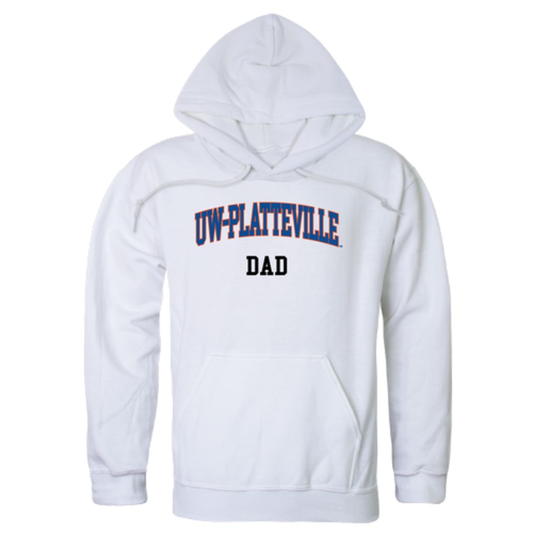 UW University of Wisconsin Platteville Pioneers Dad Fleece Hoodie Sweatshirts Heather Grey-Campus-Wardrobe