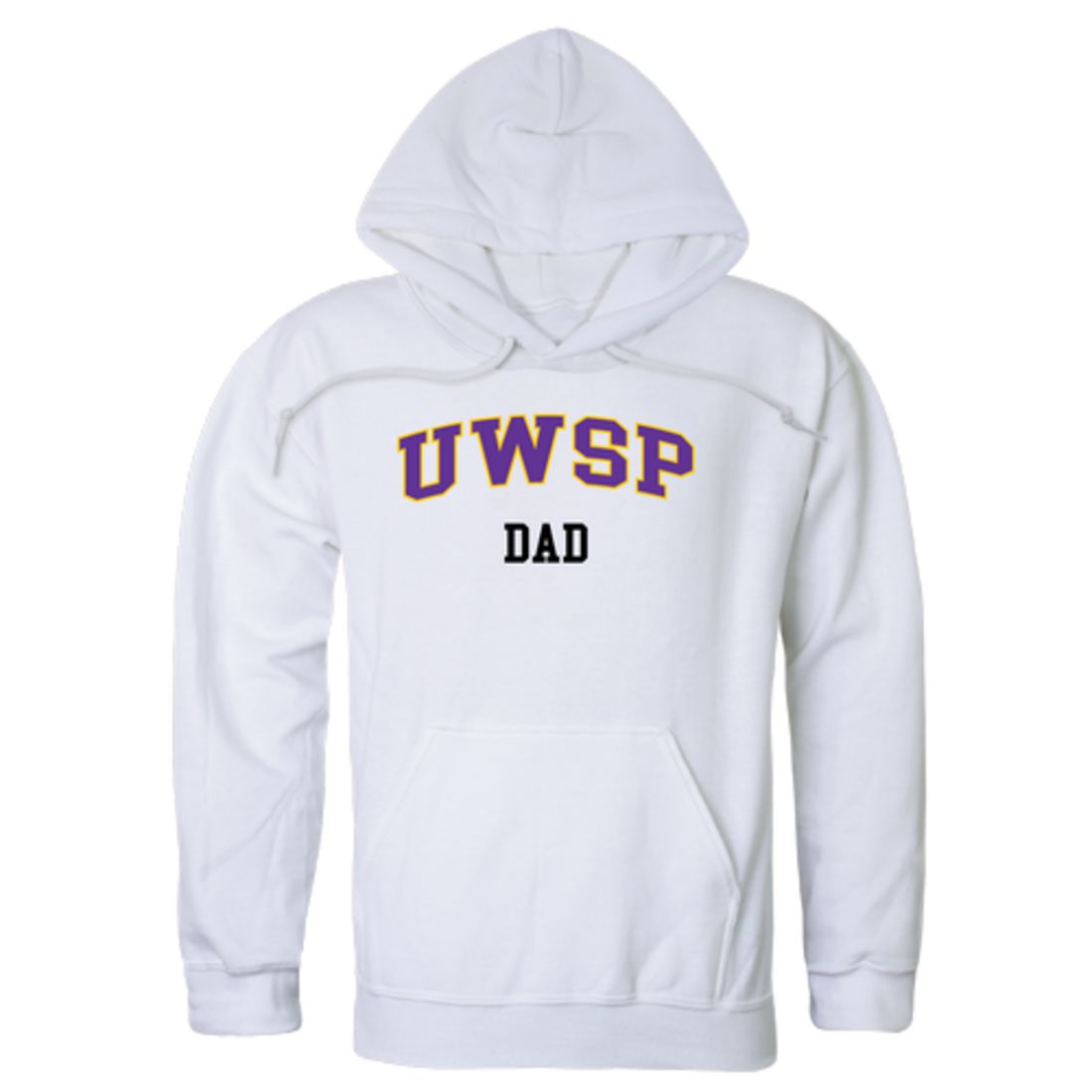 UWSP University of Wisconsin Stevens Point Pointers Dad Fleece Hoodie Sweatshirts Heather Charcoal-Campus-Wardrobe
