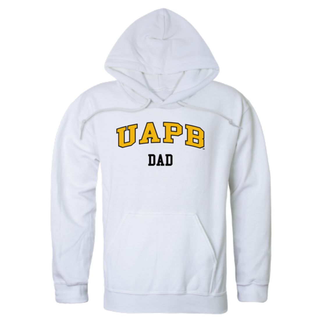 UAPB University of Arkansas Pine Bluff Golden Lions Dad Fleece Hoodie Sweatshirts Black-Campus-Wardrobe