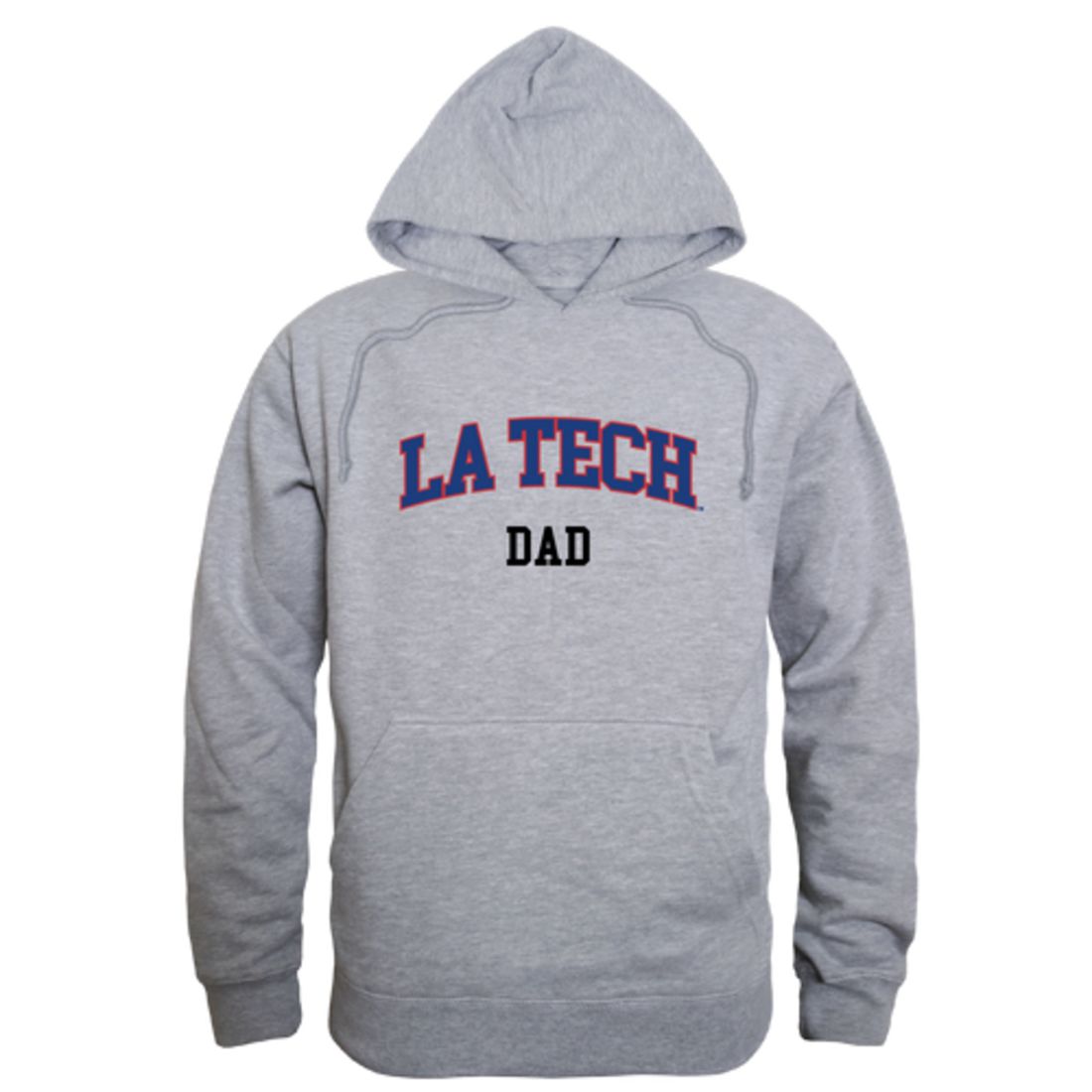 Louisiana Tech University Bulldogs Dad Fleece Hoodie Sweatshirts Heather Grey-Campus-Wardrobe