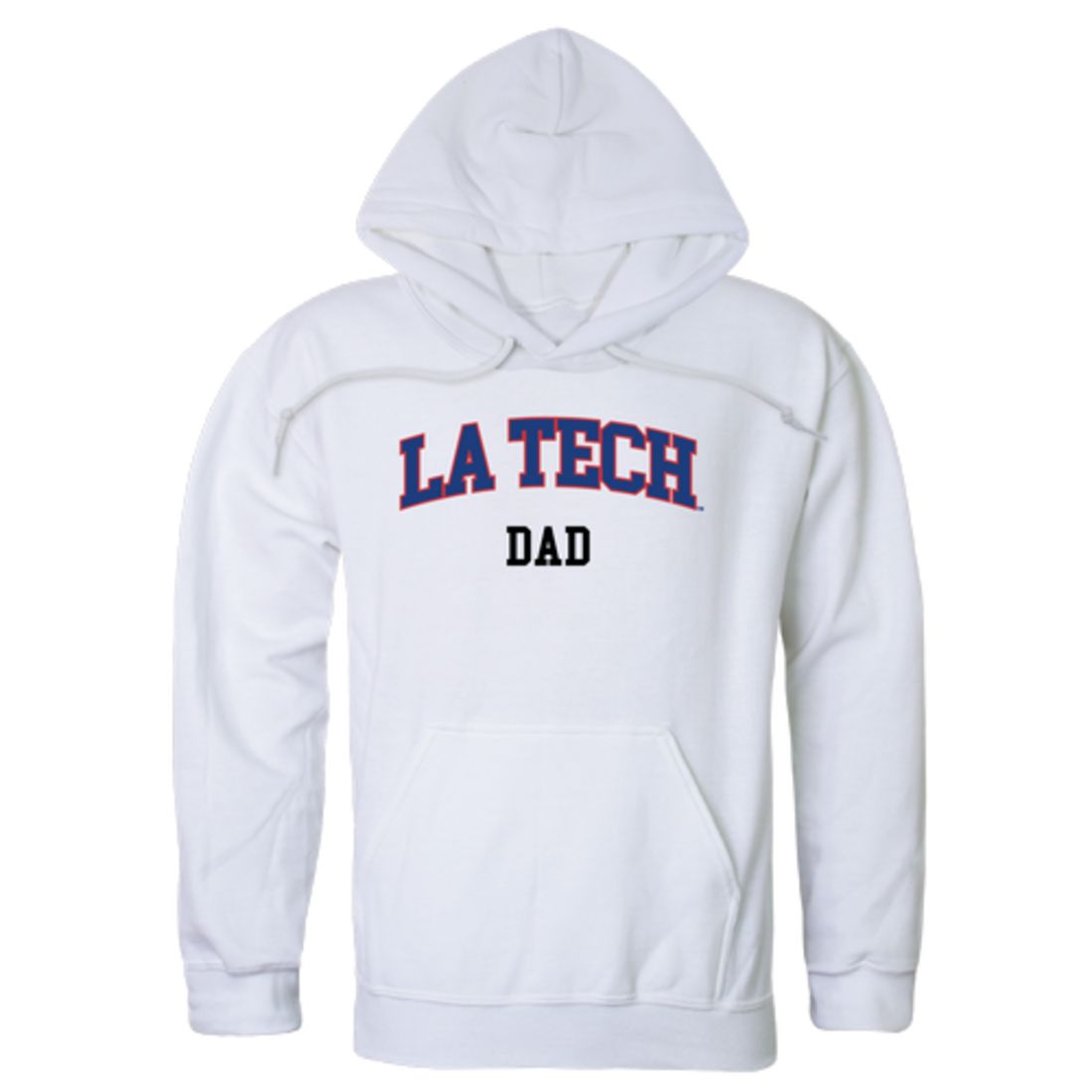 Louisiana Tech University Bulldogs Dad Fleece Hoodie Sweatshirts Heather Grey-Campus-Wardrobe