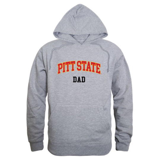 Pittsburg State University Gorillas Dad Fleece Hoodie Sweatshirts Heather Grey-Campus-Wardrobe