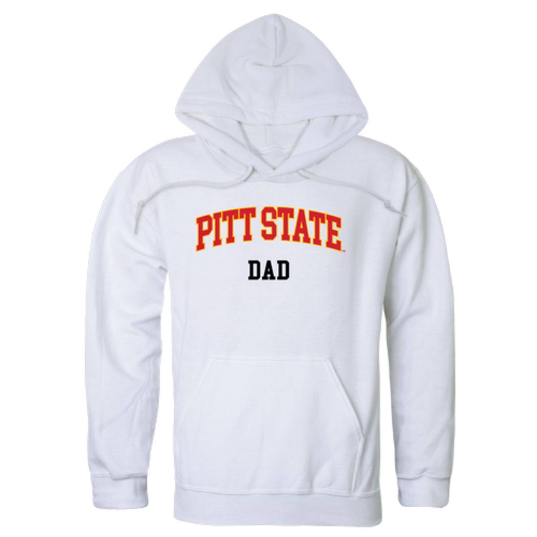 Pittsburg State University Gorillas Dad Fleece Hoodie Sweatshirts Heather Grey-Campus-Wardrobe