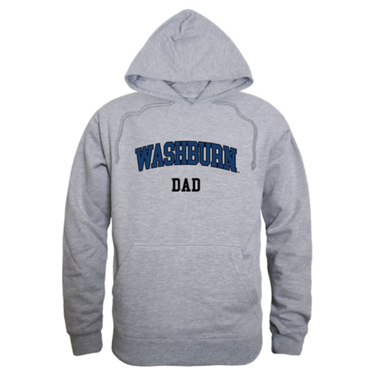 Washburn University Ichabods Dad Fleece Hoodie Sweatshirts Heather Grey-Campus-Wardrobe