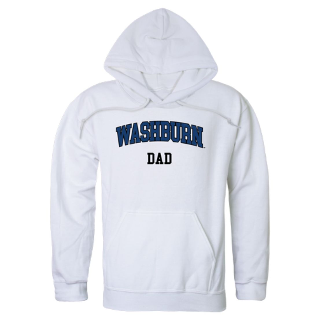 Washburn University Ichabods Dad Fleece Hoodie Sweatshirts Heather Grey-Campus-Wardrobe