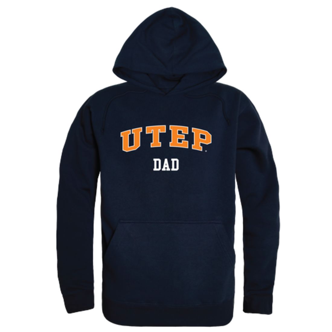 UTEP University of Texas at El Paso Miners Dad Fleece Hoodie Sweatshirts Heather Grey-Campus-Wardrobe