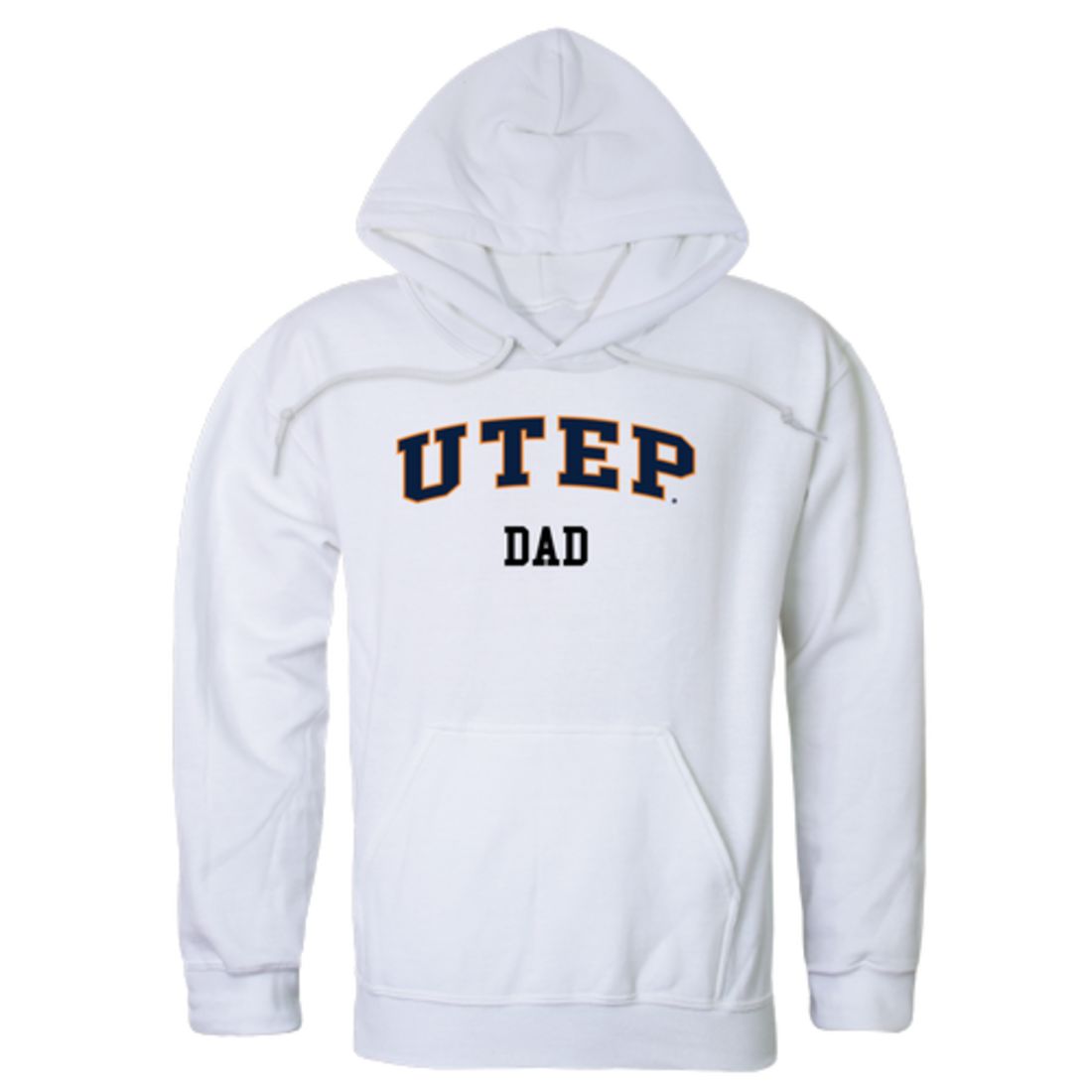 UTEP University of Texas at El Paso Miners Dad Fleece Hoodie Sweatshirts Heather Grey-Campus-Wardrobe