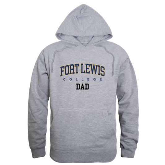 FLC Fort Lewis College Skyhawks Dad Fleece Hoodie Sweatshirts Heather Grey-Campus-Wardrobe