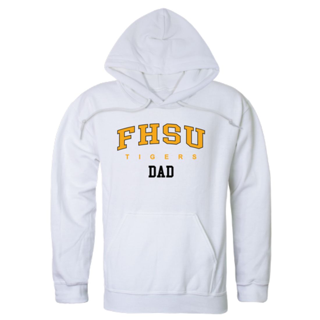 FHSU Fort Hays State University Tigers Dad Fleece Hoodie Sweatshirts Black-Campus-Wardrobe