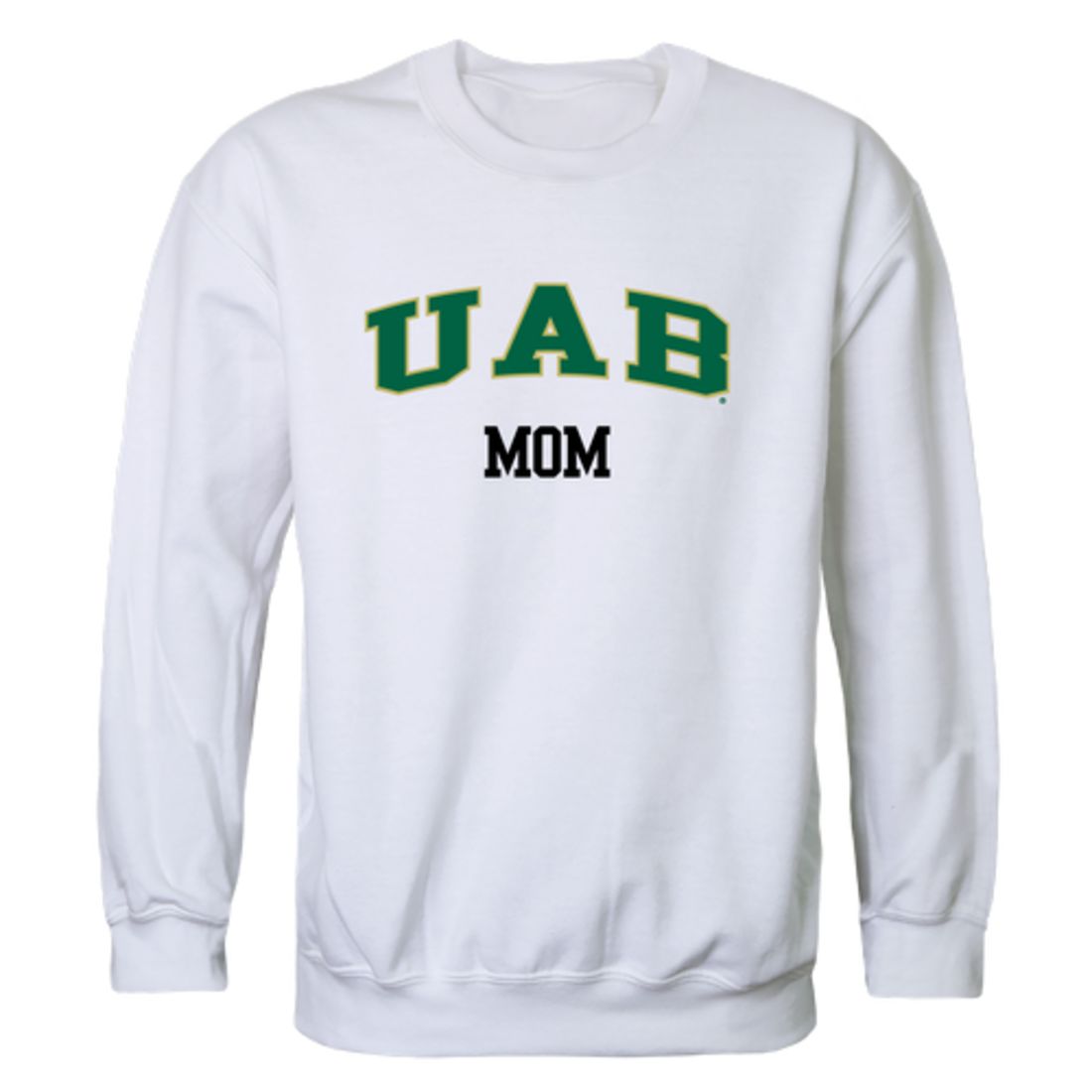 UAB University of Alabama at Birmingham Blazer Mom Fleece Crewneck Pullover Sweatshirt Forest Small-Campus-Wardrobe