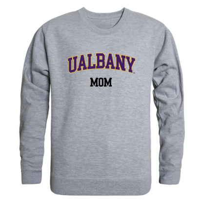UAlbany University of Albany The Great Danes Mom Fleece Crewneck Pullover Sweatshirt Heather Charcoal Small-Campus-Wardrobe
