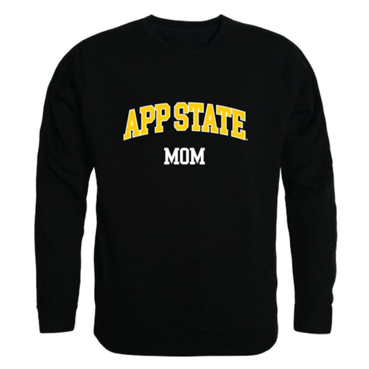 Appalachian App State University Mountaineers Mom Fleece Crewneck Pullover Sweatshirt Black Small-Campus-Wardrobe