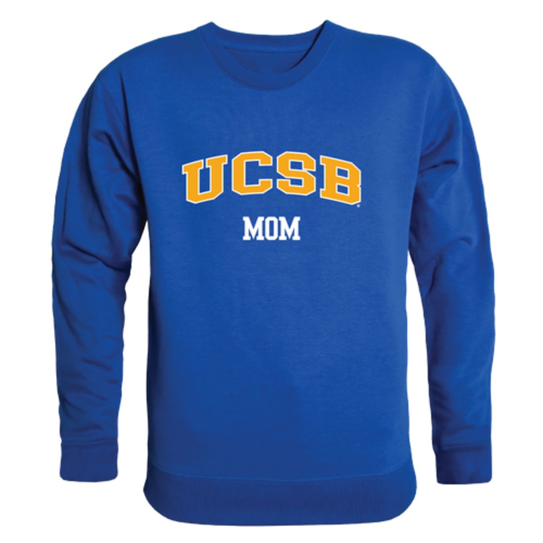 UCSB University of California Santa Barbara Gauchos Mom Fleece Crewneck Pullover Sweatshirt Heather Grey Small-Campus-Wardrobe