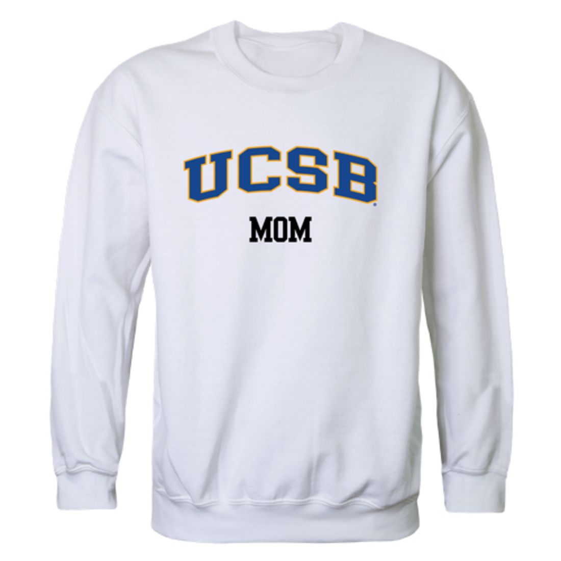 UCSB University of California Santa Barbara Gauchos Mom Fleece Crewneck Pullover Sweatshirt Heather Grey Small-Campus-Wardrobe