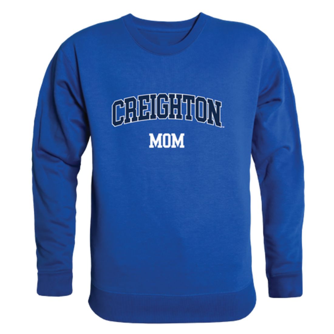 Creighton University Bluejays Mom Fleece Crewneck Pullover Sweatshirt Heather Grey Small-Campus-Wardrobe
