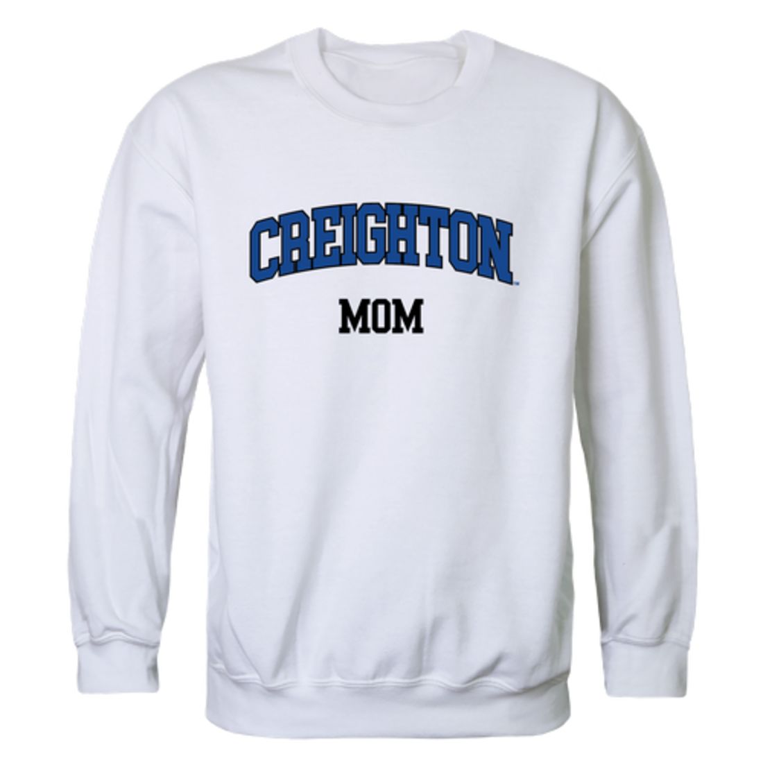 Creighton University Bluejays Mom Fleece Crewneck Pullover Sweatshirt Heather Grey Small-Campus-Wardrobe