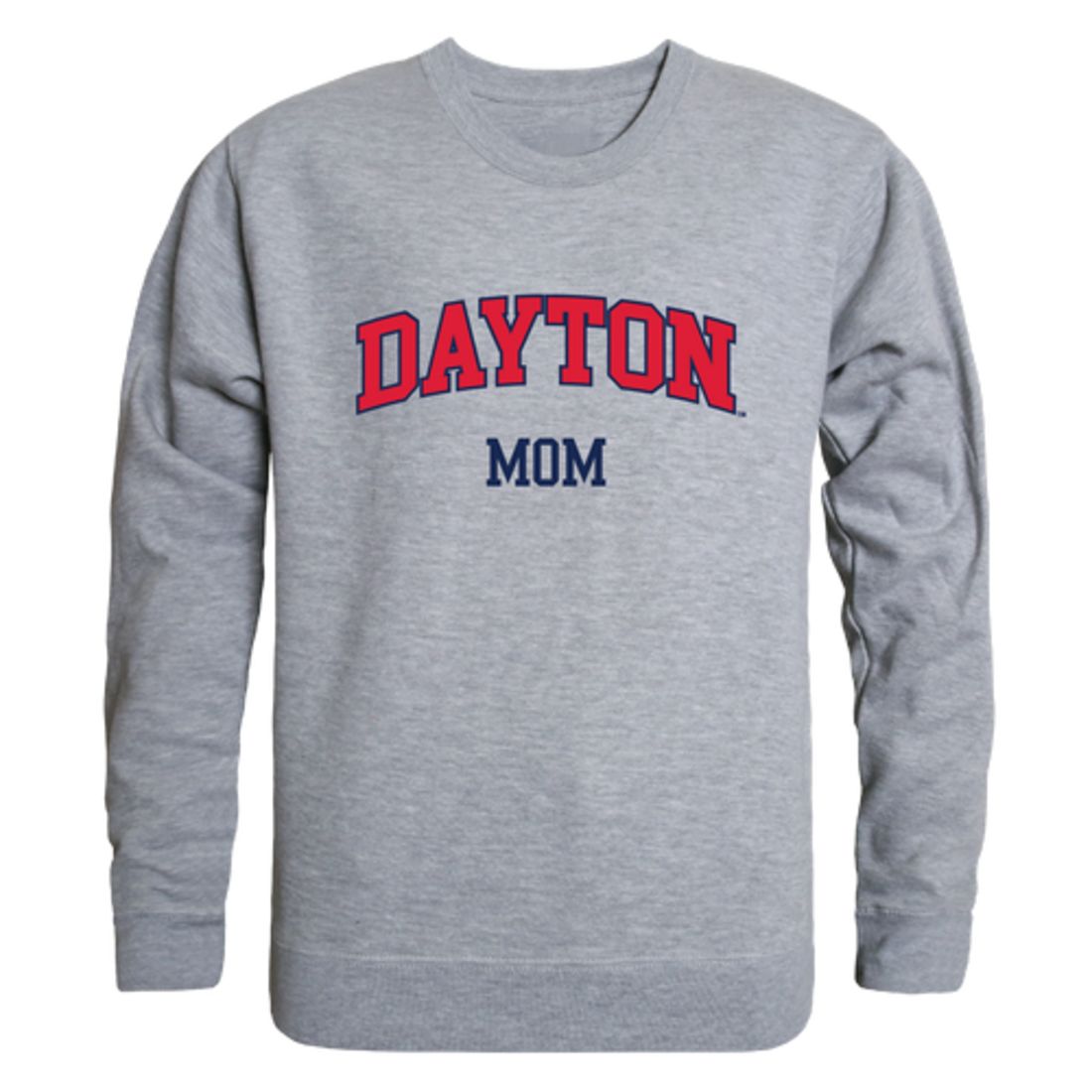 UD University of Dayton Flyers Mom Fleece Crewneck Pullover Sweatshirt Heather Grey Small-Campus-Wardrobe