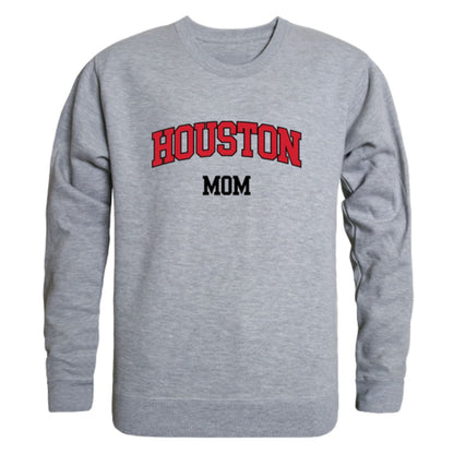 UH University of Houston Cougars Mom Fleece Crewneck Pullover Sweatshirt Heather Grey Small-Campus-Wardrobe