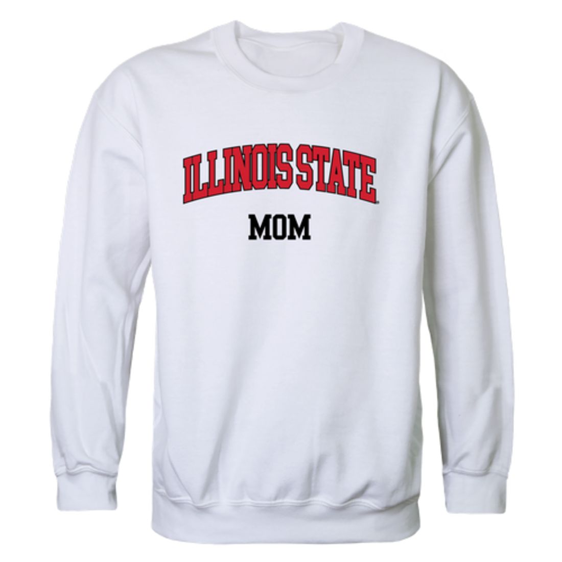 ISU Illinois State University Redbirds Mom Fleece Crewneck Pullover Sweatshirt Heather Grey Small-Campus-Wardrobe