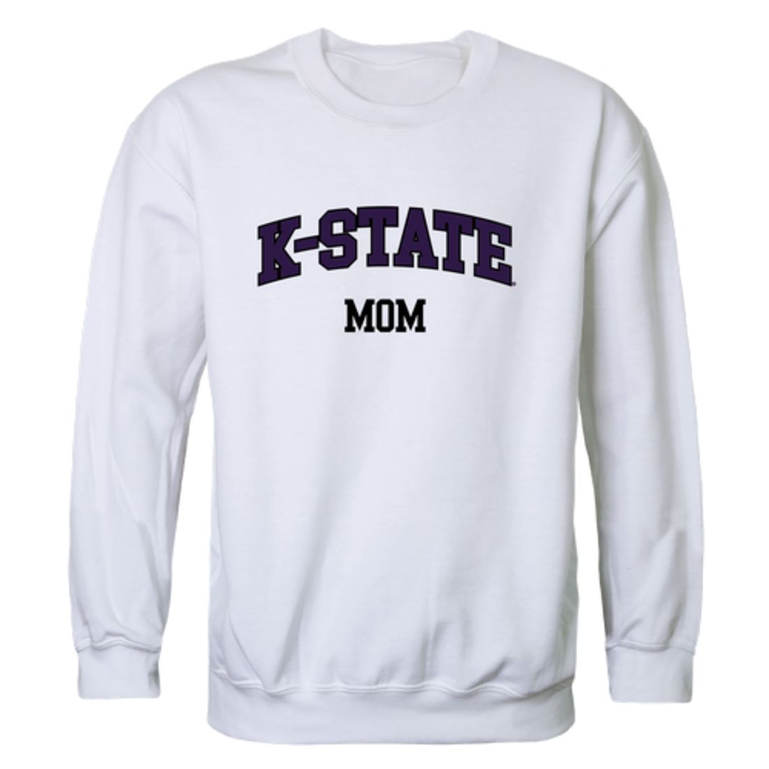 KSU Kansas State University Wildcats Mom Fleece Crewneck Pullover Sweatshirt Heather Charcoal Small-Campus-Wardrobe