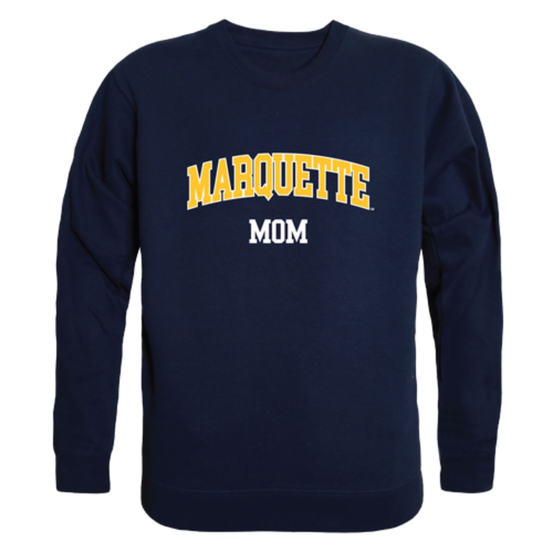 Marquette University Golden Eagles Mom Fleece Crewneck Pullover Sweatshirt Heather Grey Small-Campus-Wardrobe