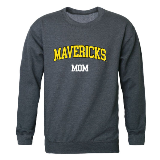 MNSU Minnesota State University Mankato Mavericks Mom Fleece Crewneck Pullover Sweatshirt Heather Charcoal Small-Campus-Wardrobe