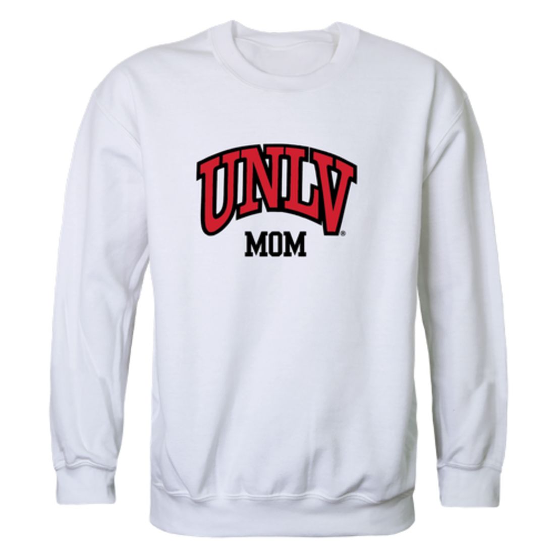 UNLV University of Nevada Las Vegas Rebels Mom Fleece Crewneck Pullover Sweatshirt Heather Grey Small-Campus-Wardrobe