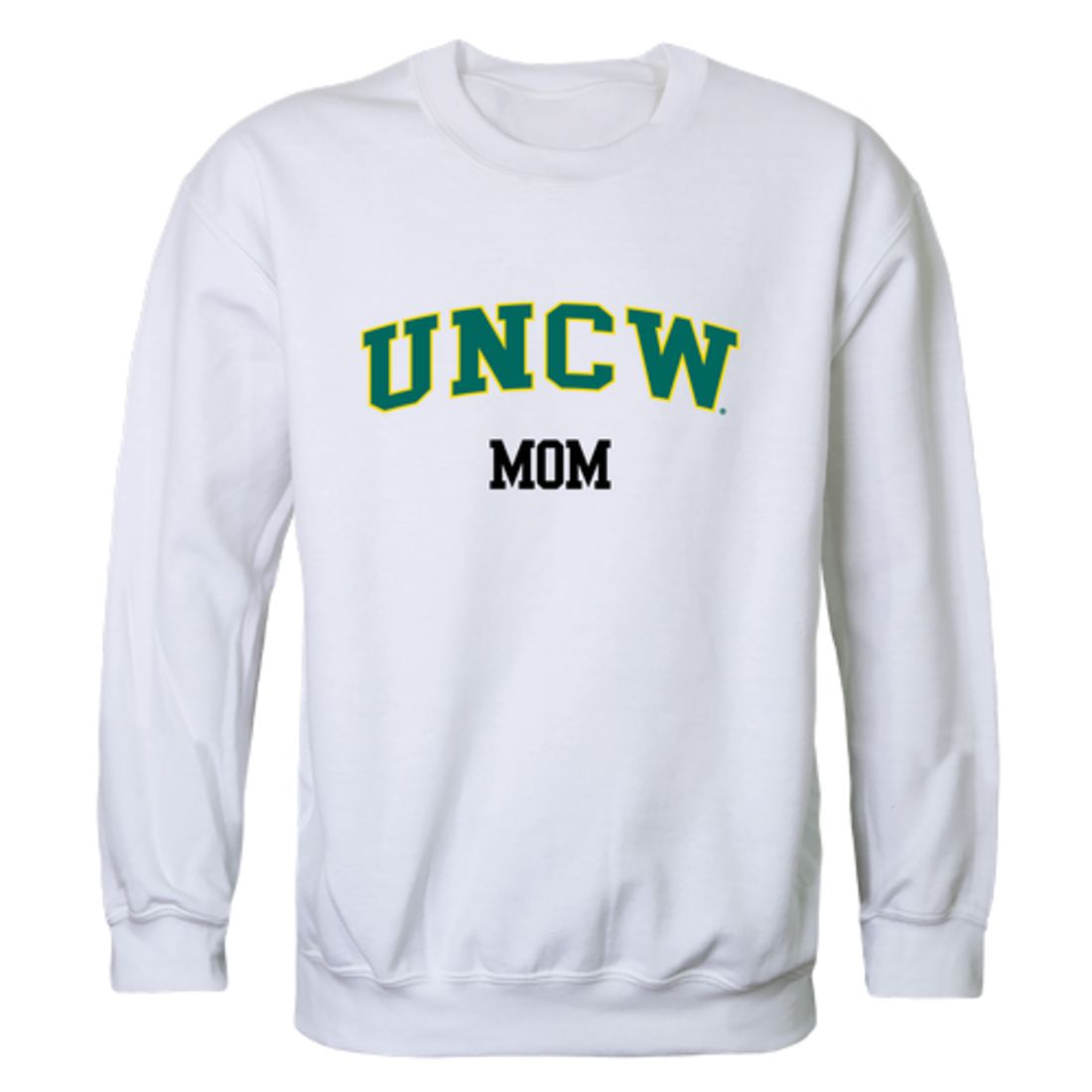 UNCW University of North Carolina Wilmington Seahawks Mom Fleece Crewneck Pullover Sweatshirt Heather Charcoal Small-Campus-Wardrobe