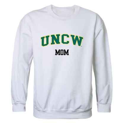 UNCW University of North Carolina Wilmington Seahawks Mom Fleece Crewneck Pullover Sweatshirt Heather Charcoal Small-Campus-Wardrobe