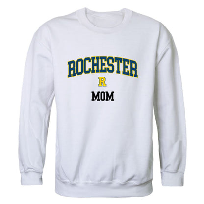 University of Rochester Yellowjackets Mom Fleece Crewneck Pullover Sweatshirt Heather Grey Small-Campus-Wardrobe