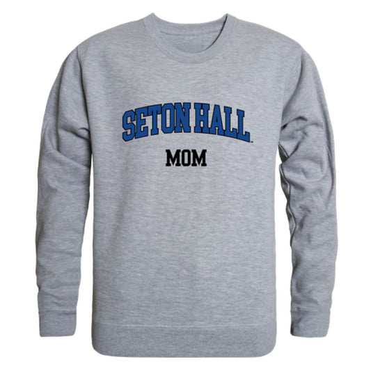 SHU Seton Hall University Pirates Mom Fleece Crewneck Pullover Sweatshirt Heather Grey Small-Campus-Wardrobe